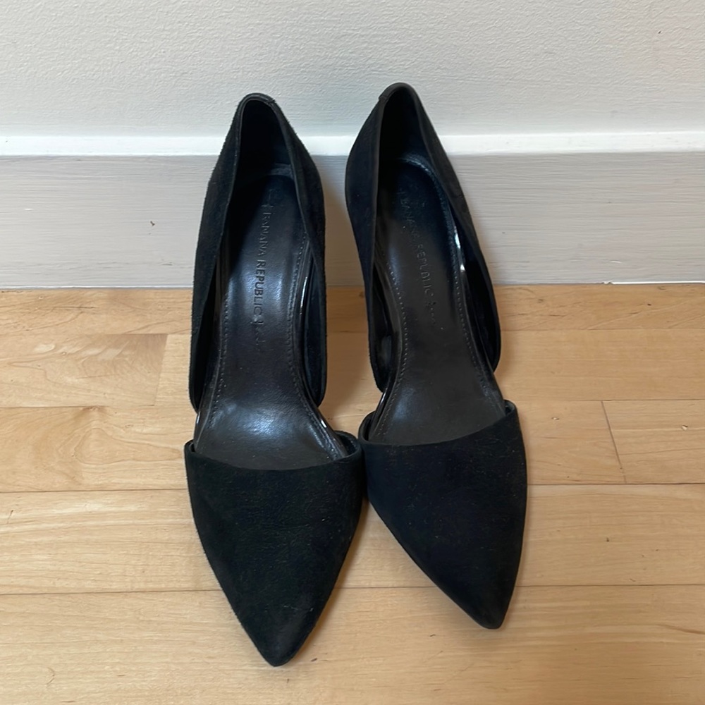 Banana Republic Black Suede Heels